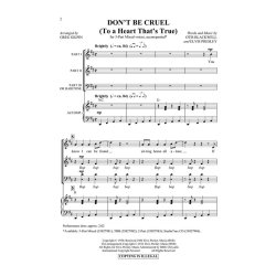 DON'T BE CRUEL TO A HEART THAT'S TRUE (GILPIN GREG) 3 PART MIXED CHOR