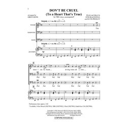 DON'T BE CRUEL TO A HEART THAT'S TRUE (GILPIN GREG) TBB CHORAL