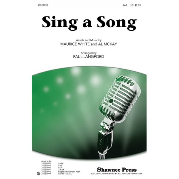 EARTH WIND &amp; FIRE SING A SONG (ARR LANGFORD PAUL) SAB CHOR