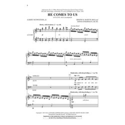 MARTIN JOSEPH M HE COMES TO US SSATBB CHOR SHEET