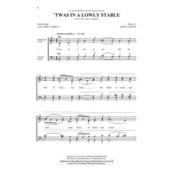 TWAS IN A LOWLY STABLE (ARR DIXON JOHN S) SATB CHOR