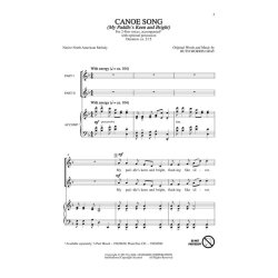 Canoe Song My Paddle's Keen And Bright (Gray Ruth Morris) 2 Part Chor