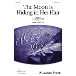 The moon is hiding in her hair