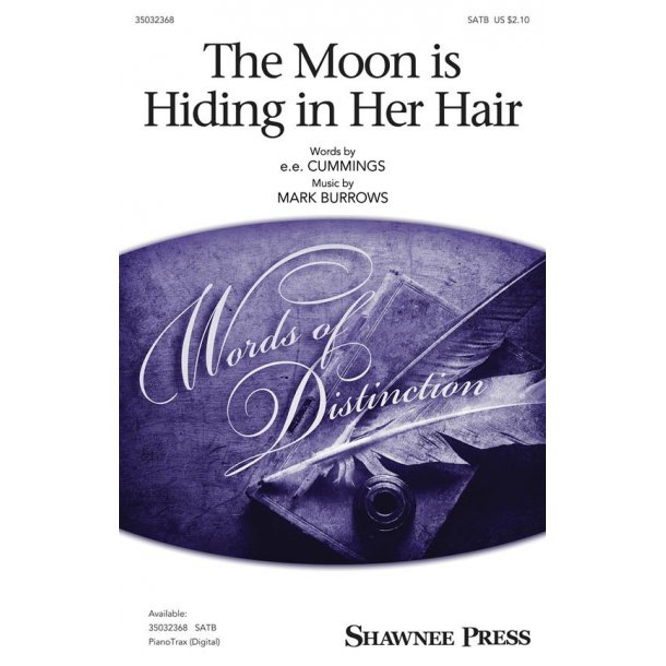 The moon is hiding in her hair