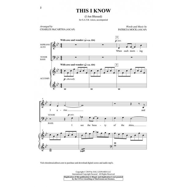 This I Know (I Am Blessed)