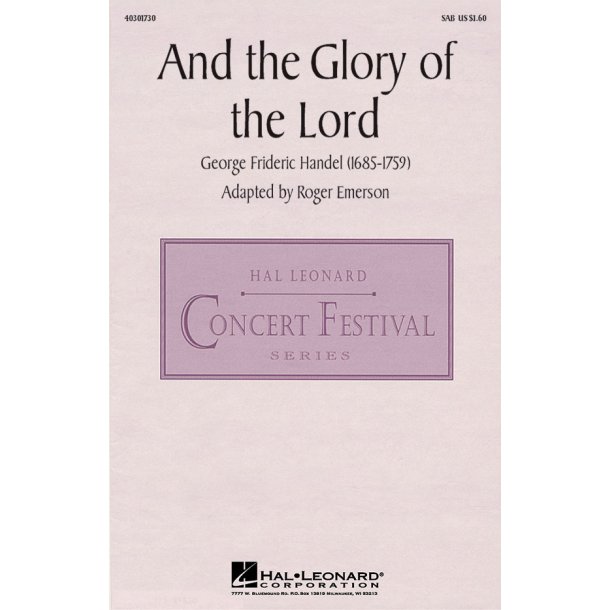 And the Glory of the Lord : from Messiah