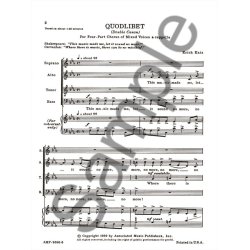 Quodlibet Unac (Double Cannon)  SATB A Cappella