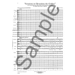 Variations On Jerusalem Th E Golden - Band Full Score