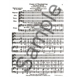 Prayer Of Thanksgiving  Piano