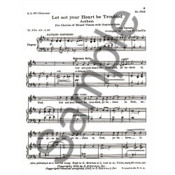 Let Not Your Heart Be Troubled  Soprano Solo Organ
