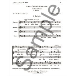 Four Canonic Choruses Unaccompanied A Cappella