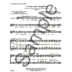 O Sons And Daughters Unac 15th Century Melody