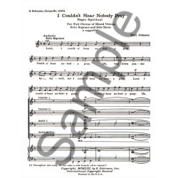 I Couldn't Hear Nobody Pray Spiritual A Cappella Soprano Tenor Solo