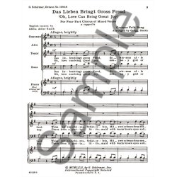 Das Lieben Bringt Gross Freudoh, Love Can  Bring Great Joy A Cappella German English