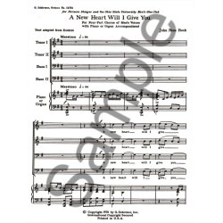 New Heart Will I Give You - (TTBB With Piano Or Organ)