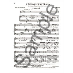 Penguin Unison 2 And 3 Part Voices And Piano Accomp(# 3 From A Menagerie Of Song S)