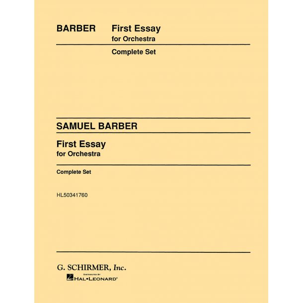 Samuel Barber: First Essay For Orchestra - Complete Set