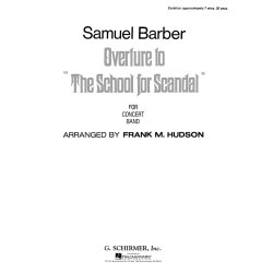 Overture To School For Scandal Score *parts Avail On Rental*