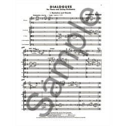 Dialogues For Piano And String Orchestra Study Score