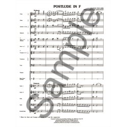 Postlude In F Orchestra Sc&Ptcritical Edition