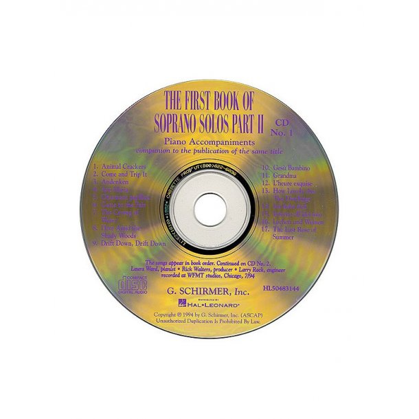 The First Book Of Soprano Solos Part II (CD)