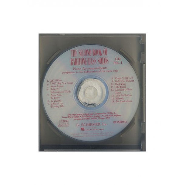 Second Book Of Baritone/Bass Solos (2 CD Set)