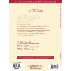 Easy Songs for the Beginning Baritone/Bass