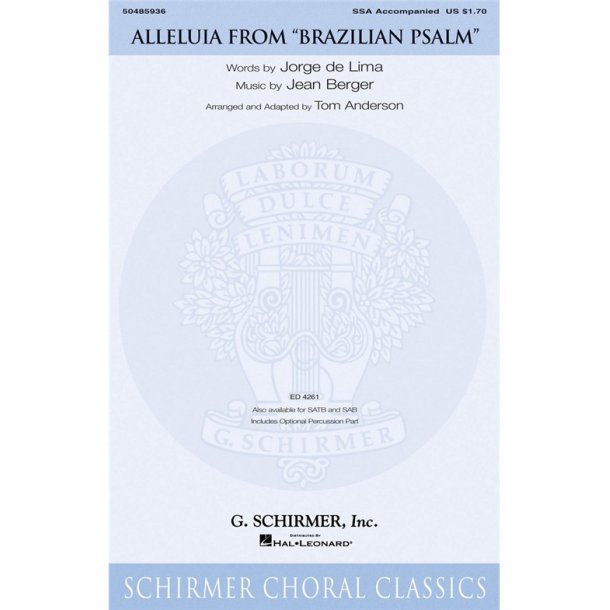 Jean Berger: Alleluia (Arr. Tom Anderson)