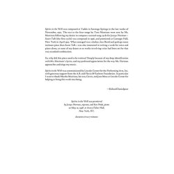 Richard Danielpour: Spirits In The Well