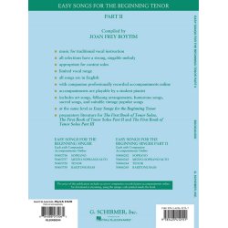 EASY SONGS FOR THE BEGINNING TENOR PART 2 (ED BOYTIM) TENOR BOOK/CD