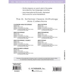 OPERA ANTHOLOGY DICTION COACH COLORATURA ARIAS FOR SOPRANO BOOK/CD