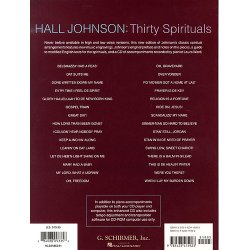 Hall Johnson: Thirty Spirituals For Low Voice (Book/CD)