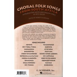 Choral Folk Songs From South Africa
