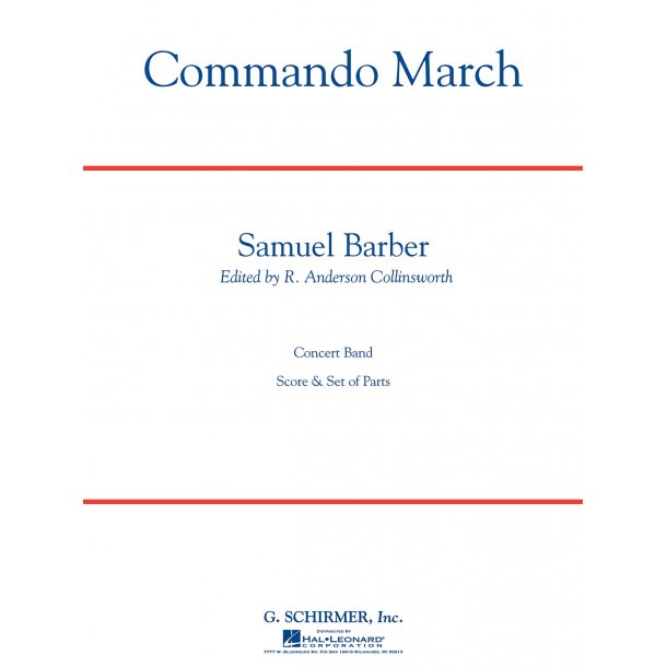 Samuel Barber: Commando March Sc/Pts (Critical Edition With Full Score)