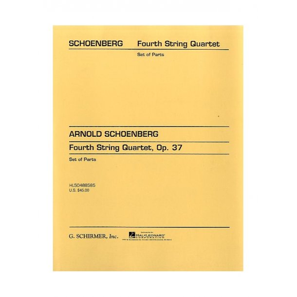Arnold Schoenberg: String Quartet No. 4 Op. 37 (Parts)