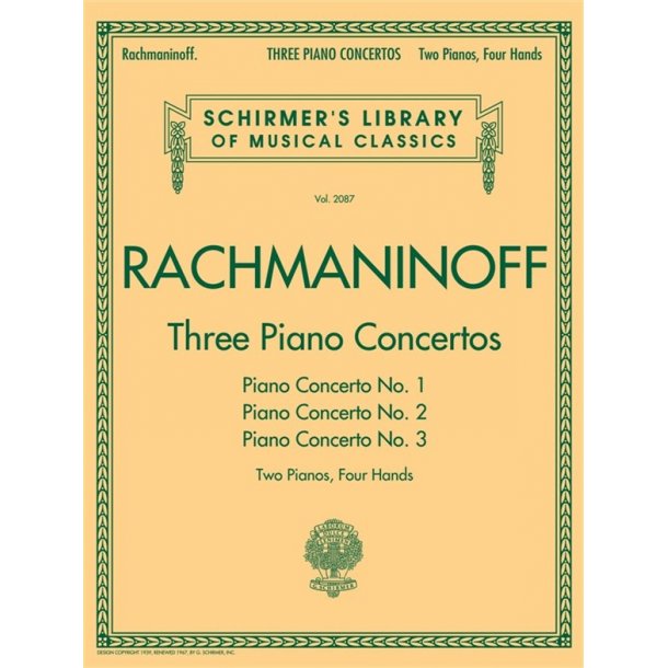Sergei Rachmaninoff: Three Piano Concertos - Nos. 1, 2 And 3