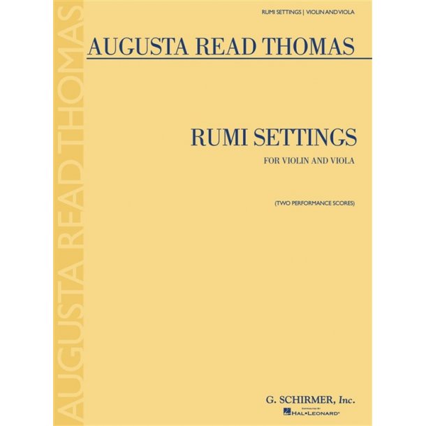 Augusta Read Thomas: Rumi Settings (Violin/Viola)