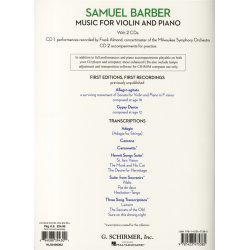 Samuel Barber: Music For Violin And Piano