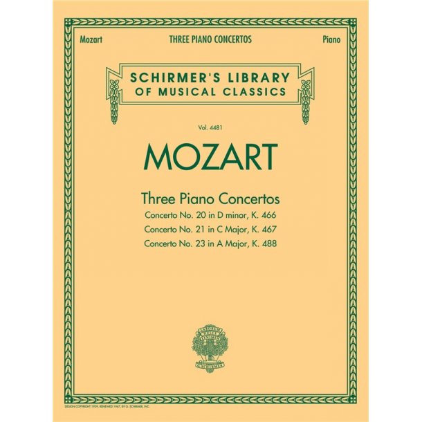 Wolfgang Amadeus Mozart: Three Piano Concertos