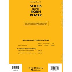 SOLOS FOR THE HORN PLAYER (ED JONES MASON) ACCOMPANIMENT HN CD ONLY