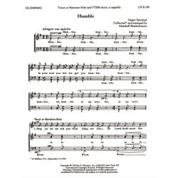 Bartholomew Marshall Humble Ttbb A Cappella With Soloist