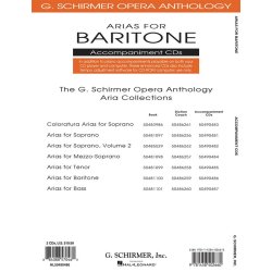 Schirmer Opera Arias Baritone 2cd