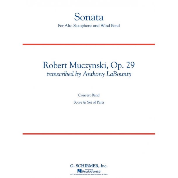 Robert Muczynski: Sonata For Alto Saxophone, Op. 29