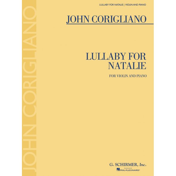 John Corigliano: Lullaby For Natalie - Solo Violin And Piano