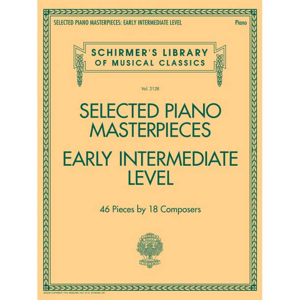 Selected Piano Masterpieces - Early Intermediate Level (Piano Book)