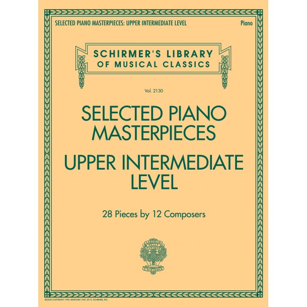 Selected Piano Masterpieces - Upper Intermediate Level (Piano Book)