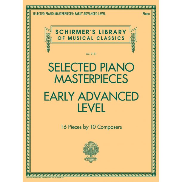 Selected Piano Masterpieces - Early Advanced Level (Piano Book)