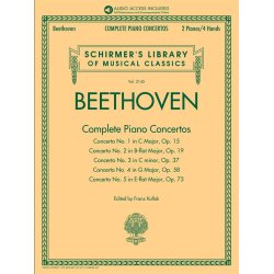 Beethoven: Complete Piano Concertos : with Audio of Full Performances & Orchestral Accompaniments Schirmer's Musical Library Vol. 2145