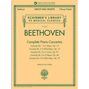 Beethoven: Complete Piano Concertos : with Audio of Full Performances & Orchestral Accompaniments Schirmer's Musical Library Vol. 2145