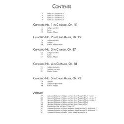 Beethoven: Complete Piano Concertos : with Audio of Full Performances & Orchestral Accompaniments Schirmer's Musical Library Vol. 2145